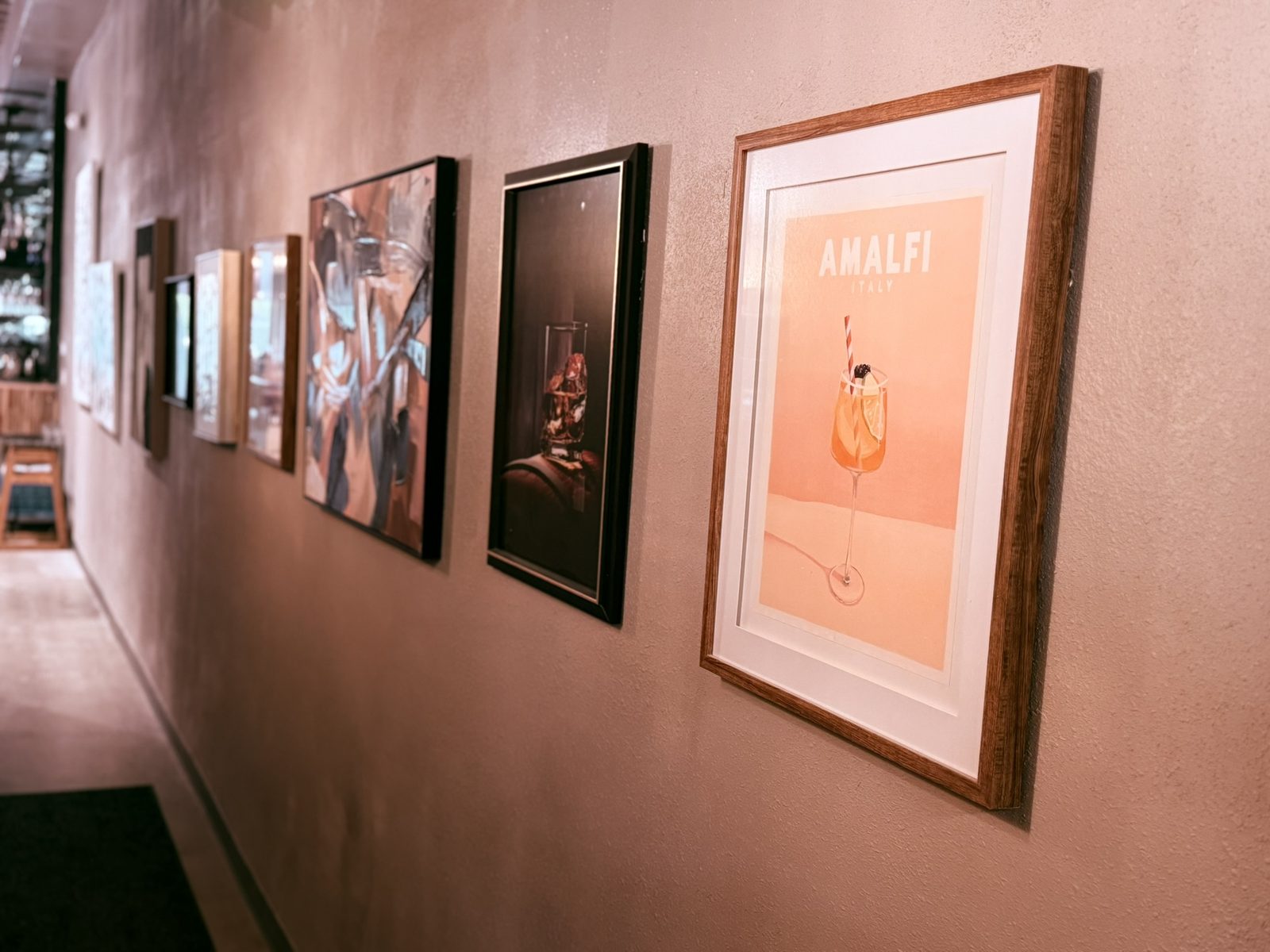 Framed art on the wall at Olde Town Social